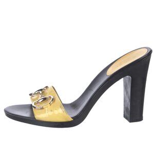 Gucci Horsebit Accent Patent Leather Slides